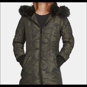DKNY puffer camouflage jacket.